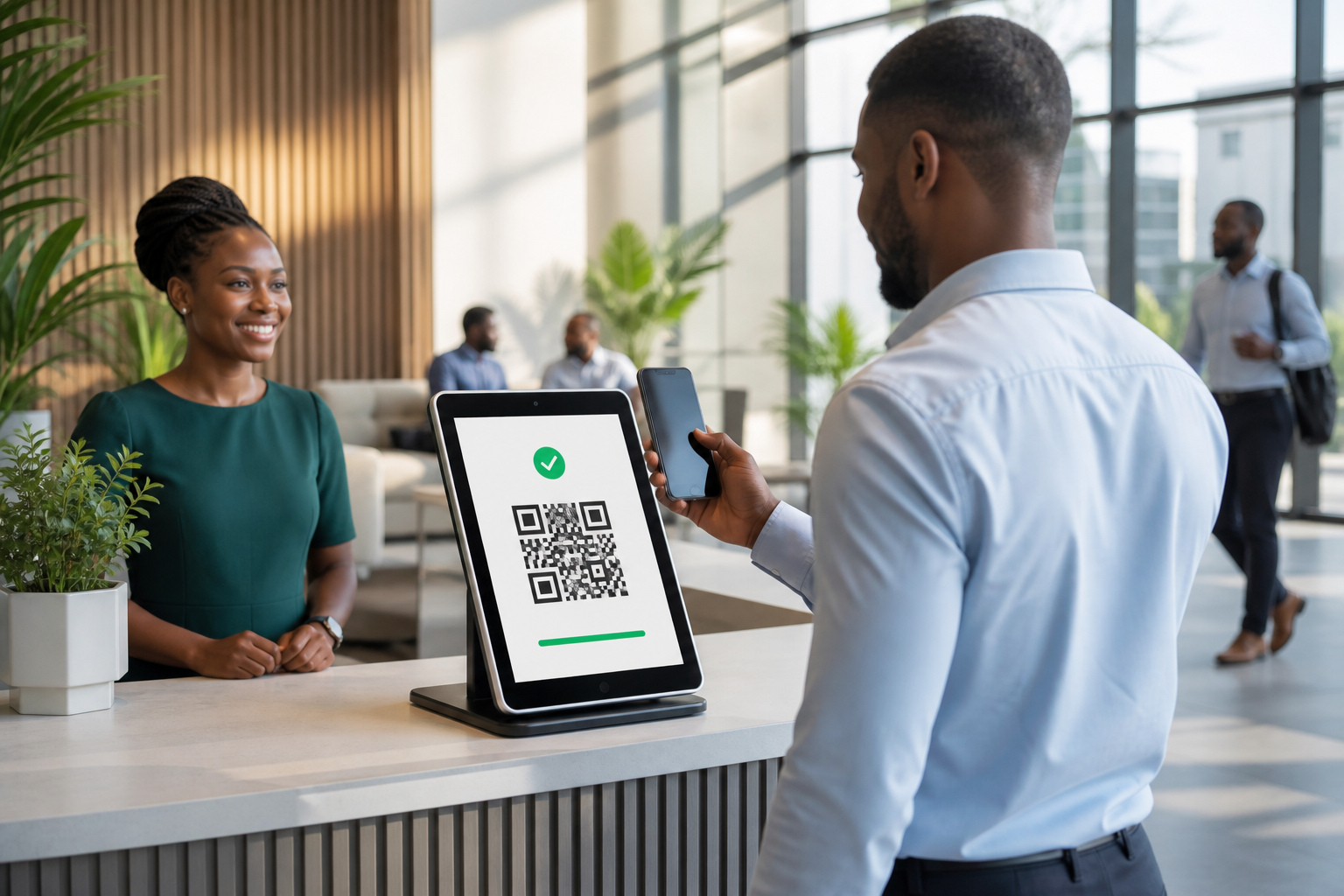 Kiosque de pointage Presence360 avec QR Code